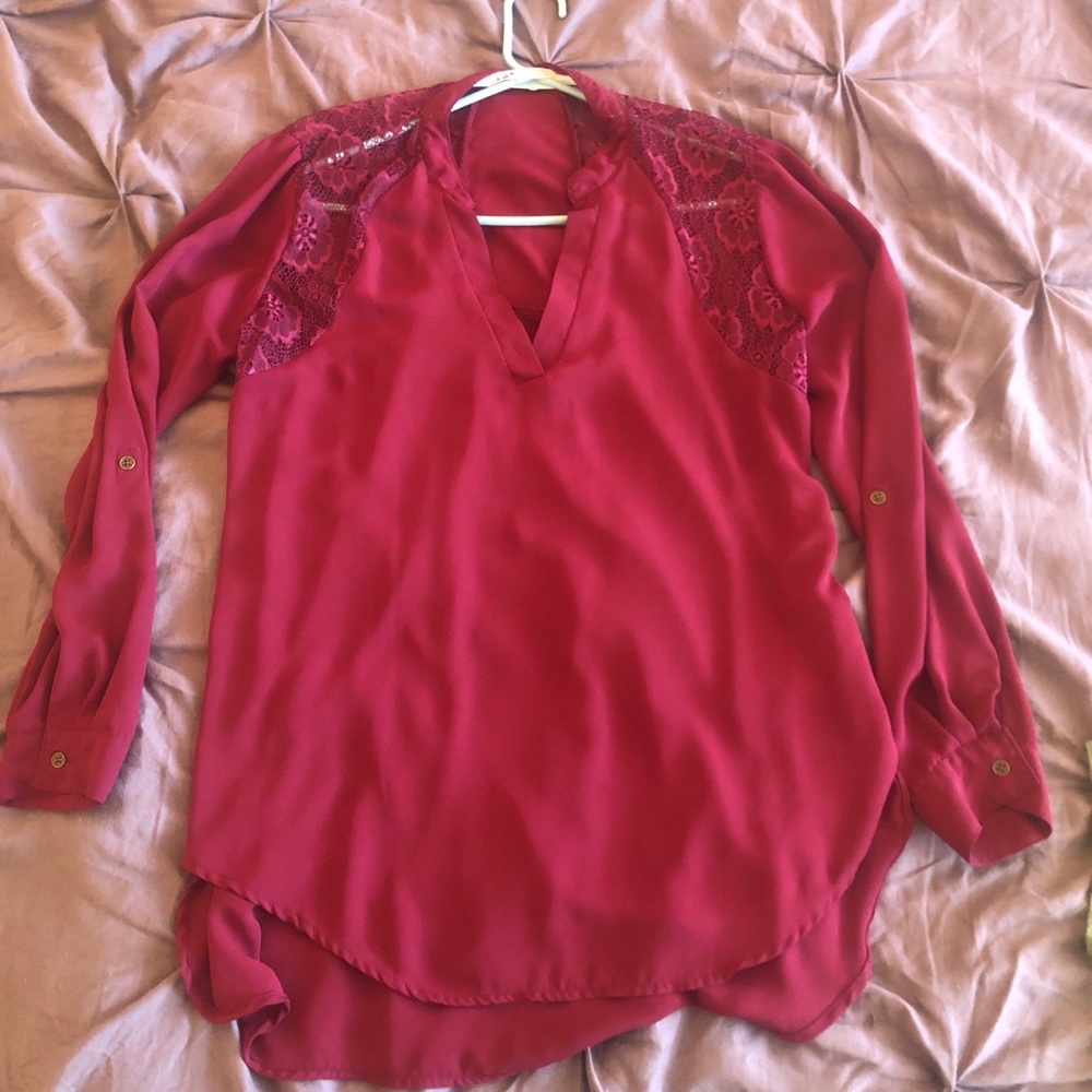 Maroon dress shirt